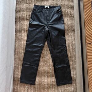 Abercrombie & Fitch The 90’s Straight Ultra High Rise Vegan Leather Pants